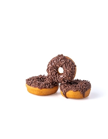 MINI RING COM COBERTURA SABOR CHOCOLATE AO LEITE E CONFEITOS
